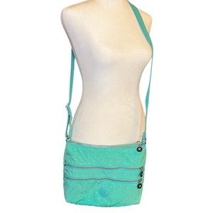 Kipling Turquoise Adjustable Crossbody Purse- 12x 10